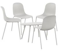 Suite de 4 plazas veldin plástico gris claro 147x186x85 cm