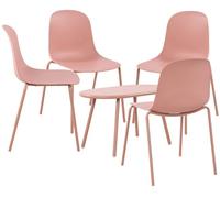 Suite de 4 plazas veldin plástico rosado 147x186x85 cm