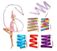 Suitedget Varillas De Cinta Gimnasia Ritmica para Niños De 6 Piezas Colores De Ensueño Adecuados para Gimnasia De Baile Artístico, Baile Infantil, Espectáculo De Talentos