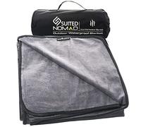 SUITEDNOMAD Manta grande impermeable para estadio al aire libre, resistente al viento y cálida, forro polar extra grueso o sherpa acolchada, ideal para clima frío, camping, picnic, deportes