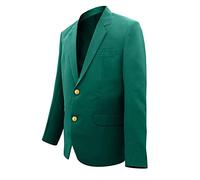 Suiting Style Golf Sportswear Masters - Americana de algodón verde con botones dorados, abrigo tradicional ajustado para hombre, verde, L