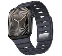 Suitisbest Pulsera magnética compatible con Apple Watch 49 mm 46 mm 45 mm 44 mm 42 mm, banda de silicona Solo Loop para iWatch Ultra 3 Ultra 2 Ultra SE 3 SE 2 SE Series 11 10 9 8 7 6 5 4 3, azul