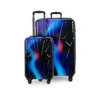 Suitline - Juego de 2 maletas con ruedas, azul neón, 2er Set S+L, Carro rígido con ruedas giratorias