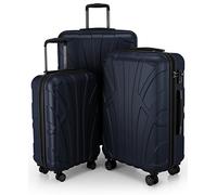 Suitline - Juego de 3 Maletas, Maleta de Viaje Trolley, Maletas de Carcasa Dura, TSA, (55 cm, 66 cm, 76 cm), 100% ABS, Mate, Azul Oscuro