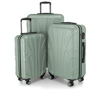 Suitline - Juego de 3 Maletas, Maleta de Viaje Trolley, Maletas de Carcasa Dura, TSA, (55 cm, 66 cm, 76 cm), 100% ABS, Mate, Menta