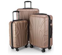 Suitline - Juego de 3 Maletas, Maleta de Viaje Trolley, Maletas de Carcasa Dura, TSA, (55 cm, 66 cm, 76 cm), 100% ABS, Mate, Dorado