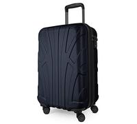 Suitline - Maleta de Cabina expandible, Maleta rígida con Compartimento para computadora portátil, ABS 100% Mate, 55 cm, 38 litros, Azul Oscuro