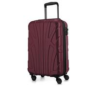 Suitline - Maleta de Mano rígida, Trolley 4 Ruedas, TSA, 55 cm, Aprox. 34 litros, 100% ABS Mate, borgoña