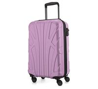Suitline - Maleta de Mano rígida, Trolley 4 Ruedas, TSA, 55 cm, Aprox. 34 litros, 100% ABS Mate, Flieder