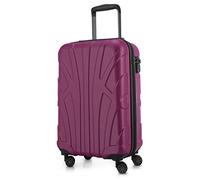Suitline - Maleta de Mano rígida, Trolley 4 Ruedas, TSA, 55 cm, Aprox. 34 litros, 100% ABS Mate, Magenta