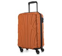 Suitline - Maleta de Mano rígida, Trolley 4 Ruedas, TSA, 55 cm, Aprox. 34 litros, 100% ABS Mate, Naranja