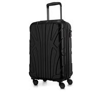 SUITLINE - Equipaje de Mano, Maleta Cabina, Maleta De Mano, Trolley, 4 Ruedas, ABS extremista Ligero, TSA, 55 cm, 34 litros, Negro