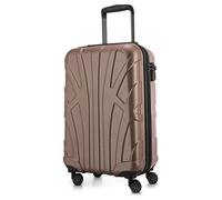 Suitline - Maleta de Mano rígida, Trolley 4 Ruedas, TSA, 55 cm, Aprox. 34 litros, 100% ABS Mate, Oro