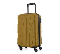 Suitline - Maleta de Mano rígida, Trolley 4 Ruedas, TSA, 55 cm, Aprox. 34 litros, 100% ABS Mate, Oro de otoño