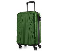 Suitline - Maleta de Mano rígida, Trolley 4 Ruedas, TSA, 55 cm, Aprox. 34 litros, 100% ABS Mate, Verde