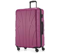 Suitline Maleta Grande 76 x 53 x 31 cm ABS rígida Ampliable (96-110 L) con Cierre TSA 4 Ruedas Dobles asa telescópica Trolley Viaje, Magenta
