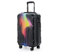 suitline - Maleta Ligera para Equipaje de Mano, Equipaje de avión, tamaño 55 x 35 x 20 cm, 4 Ruedas Dobles, Apto para Todas Las aerolíneas, 34 L, TSA, rígida, Brillante, Rojo neón Amarillo, Rojo neón