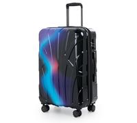 Suitline Maleta Mediana 66 x 44 x 27 cm ABS rígida Ampliable (58-68 L) con Recubrimiento policarbonato Cierre TSA 4 Ruedas Dobles asa telescópica, Neon Blue