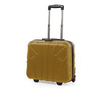 Suitline - Maleta piloto, Equipaje de Mano, Business Trolley, Rígida, TSA, ABS, 2 Ruedas, Oro de otoño