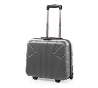 Suitline - Maleta piloto, Equipaje de Mano, Business Trolley, Rígida, TSA, ABS, 2 Ruedas, Plateado