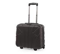 Suitline - Maleta piloto, Equipaje de Mano, Business Trolley, Rígida, TSA, ABS, 2 Ruedas, Titanio