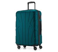 Suitline - Maleta rígida, Equipaje de Viaje, TSA, 66 cm, Aprox. 58 litros, 100% ABS Mate, Aqua Verde