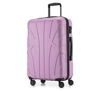 Suitline - Maleta rígida, Equipaje de Viaje, TSA, 66 cm, Aprox. 58 litros, 100% ABS Mate, Flieder