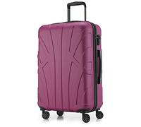 Suitline - Maleta rígida, Equipaje de Viaje, TSA, 66 cm, Aprox. 58 litros, 100% ABS Mate, Magenta