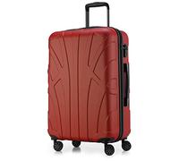 Suitline - Maleta rígida, Equipaje de Viaje, TSA, 66 cm, Aprox. 58 litros, 100% ABS Mate, Rojo
