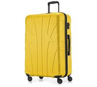 Suitline - Maleta rígida, Equipaje de Viaje, TSA, 76 cm, Aprox. 96 litros, 100% ABS Mate, Amarillo