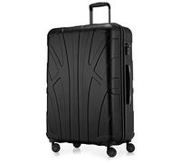 Suitline - Maleta rígida, Equipaje de Viaje, TSA, 76 cm, Aprox. 96 litros, 100% ABS Mate, Negro