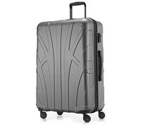 Suitline - Maleta rígida, Equipaje de Viaje, TSA, 76 cm, Aprox. 96 litros, 100% ABS Mate, Plata