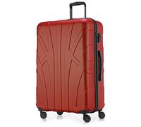Suitline - Maleta rígida, Equipaje de Viaje, TSA, 76 cm, Aprox. 96 litros, 100% ABS Mate, Rojo