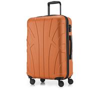 SUITLINE - Maleta rígida giratoria, Trolley, 4 rudeas, ABS extremista Ligero, TSA, 66 cm, 68 litros, Naranja