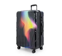 suitline - Maleta rígida Grande y Ligera, maletín con Ruedas con ampliación para Equipaje facturado, Volumen de Embalaje 110 L, 4 Ruedas Dobles, Maleta XL, TSA, rígida, Brillante, Rojo neón Amarillo,