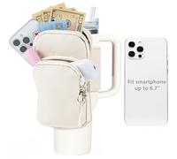 SUITMAT Bolsa de botella de agua para vaso Stanley Quencher Series, bolsa grande para accesorios de taza Stanley, mochila con múltiples bolsillos para teléfono, tarjetas, llaves (solo bolsa)
