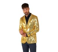 Suitmeister Chaqueta Color Oro Lentejuelas - Blazers Festivos para Todo Evento - Discos, Año Nuevo, Navidad Disfraz de Fiesta
