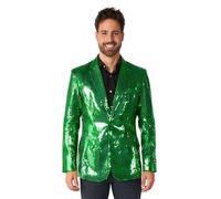 Suitmeister Chaqueta Verde Lentejuelas - Día de San Patricio Blazer para Hombre Ajustado - Discos, Año Nuevo, Navidad Disfraz de Fiesta