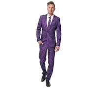 Suitmeister Hombre Men Suit Juego de pantalones de traje de negocios, Pimp Tiger, XXL