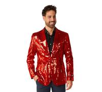 Suitmeister Sequins Red Americana, Lentejuelas Rojas, Small para Hombre