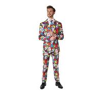 Suitmeister Traje de Hombre - Casino Poker Iconos de impresión ajustado