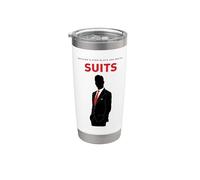 Suits Harvey Specter Nothing’s Ever Black and White Vaso térmico de acero inoxidable de doble pared