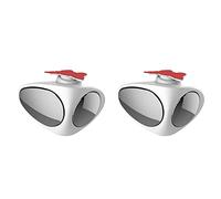 SUIUOI 2 espejos ajustables de punto ciego con rotación de 360 grados, espejo retrovisor ajustable, cristal HD, gran angular, convexo, adhesivo, espejo retrovisor auxiliar con adhesivo autoadhesivo