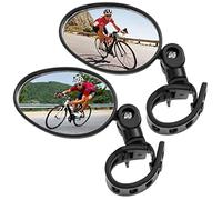 SUIUOI Espejo de Seguridad para Bicicleta de 2 Piezas Espejo Retrovisor Giratorio y Ajustable para Bicicleta Espejo Retrovisor Plano Ovalado Duradero Equipo para Andar en Bicicleta Eléctrica