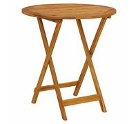 Suiwen Mesa Plegable de jardín, Mesa Jardin Exterior, Mesa Auxiliar Jardin, Mesa Exterior, Mesa Terraza, Mesas Terraza Y Jardín, de Madera Maciza de Acacia 70 cm