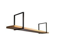 Suixtil Alacena Pared Metal Estantería de Techo suspendido, Soporte Madera Maciza, Estilo Retro, Ideal for exhibir Libros, Plantas, Vino, artículos Almacenamiento y decoración Soporte Vino Techo