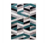 Suixtil Alfombra de Cuero Genuino Vaca Patchwork Tricolor Suave y cálida Pasillo/Entrada Piel Natural Ecológica(1400MMx2000MM)
