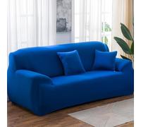 Suixtil Funda Protectora elástica for sofá, 1 Pieza, Funda for, protección for Muebles, Suave con Base for niños, poliéster, Spandex, Tejido Monocolor(Königsblau,2 Seater(145-185cm))