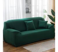 Suixtil Funda Protectora elástica for sofá, 1 Pieza, Funda for, protección for Muebles, Suave con Base for niños, poliéster, Spandex, Tejido Monocolor(Tinte Grün,1 Seater(90-140cm))
