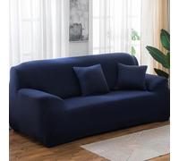 Suixtil Funda Protectora elástica for sofá, 1 Pieza, Funda for, protección for Muebles, Suave con Base for niños, poliéster, Spandex, Tejido Monocolor(Cyan-Farbe,3 Seater(190-230cm))